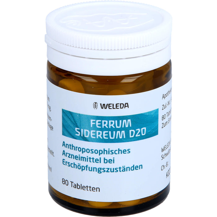 Ferrum sidereum D20 WELEDA Tabletten, 80 pcs. Tablets
