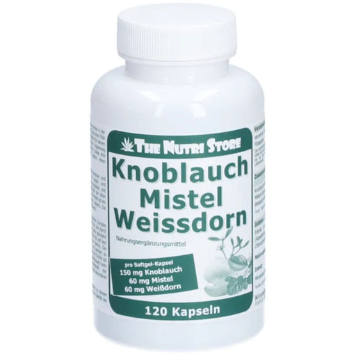 The Nutri Store Knoblauch Mistel Weissdorn Kapseln, 120 St. Kapseln