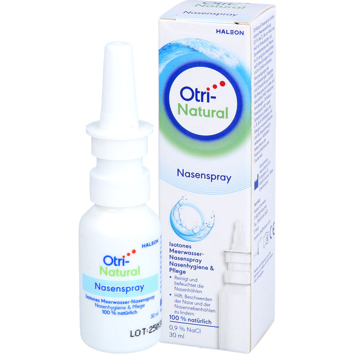 OtriNatural Schnupfenspray hypertones natürliches abschwellendes Meerwasserspray, 30 ml Solution