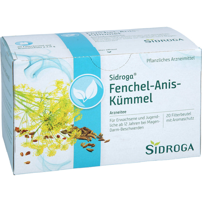 Sidroga Fenchel-Anis-Kümmel Arzneitee bei Magenbeschwerden, 20 St. Filterbeutel