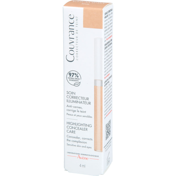 Avène Couvrance korrigierender Pflege-Concealer beige für empfindliche Haut, 4 ml Creme
