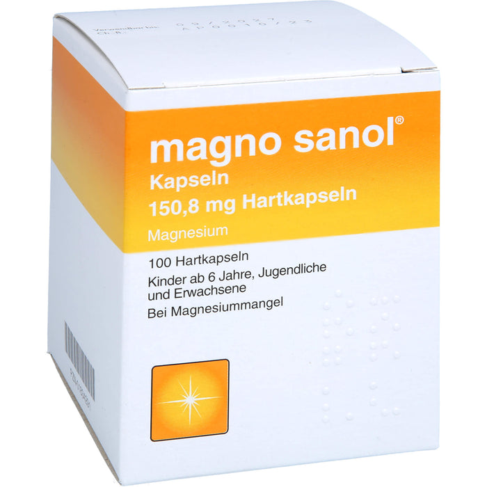 magno sanol Kapseln bei Magnesiummangel, 100 St. Kapseln