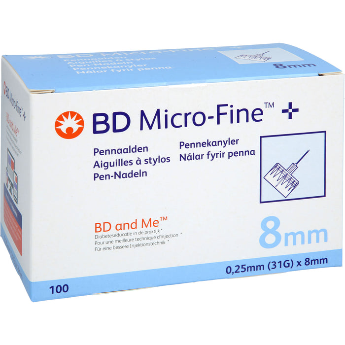 BD MICRO-FINE+ Pen-Nadeln 0,25 x 8 mm 31G, 100 pcs. Cannulas