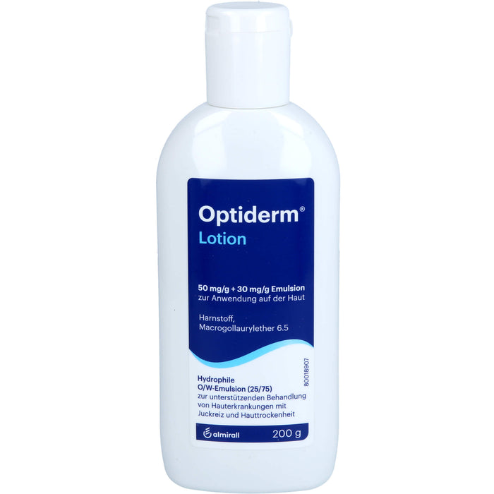 Optiderm Lotion bei Hauterkrankungen mit Juckreiz und Hauttrockenheit, 200 g Lösung