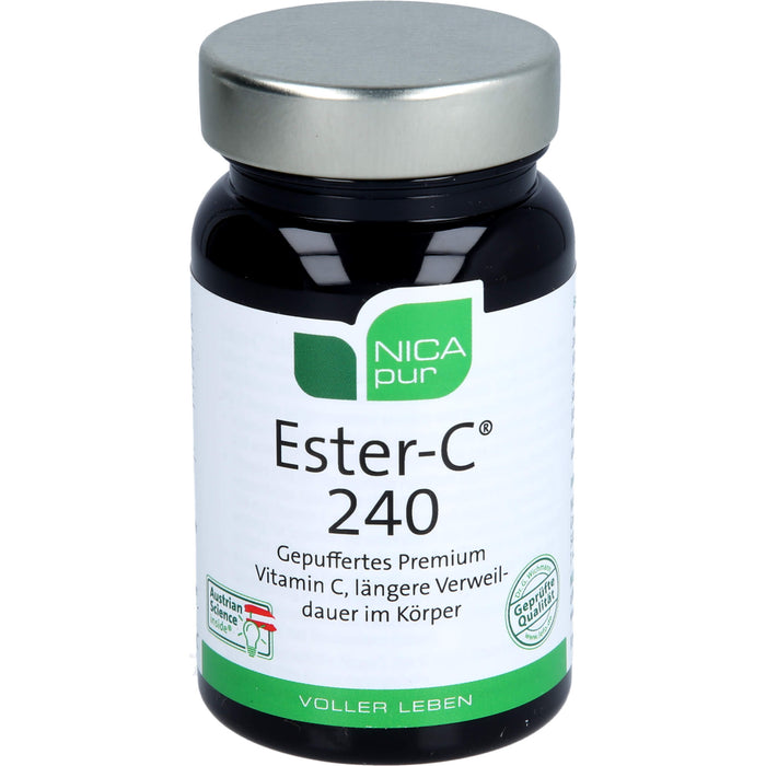 NICApur Ester-C 240 gepuffertes Premium Vitamin C Kapseln, 30 pc Capsules