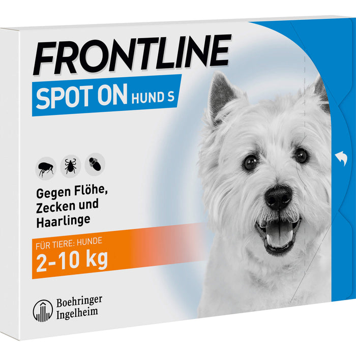FRONTLINE Spot On Hund S (2-10 kg) gegen Zecken und Flöhe, 5 pc Ampoules