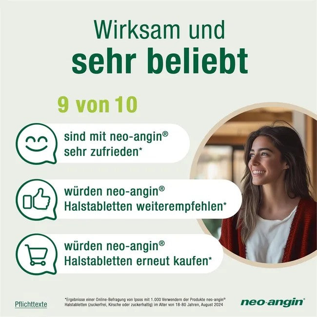 neo-angin Halstabletten Kirsche zuckerfrei, 24 St. Tabletten