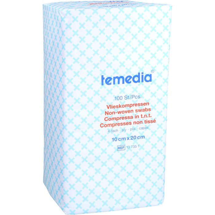 Vlieskompressen unsteril 4-fach 10x20cm, 100 St KOM