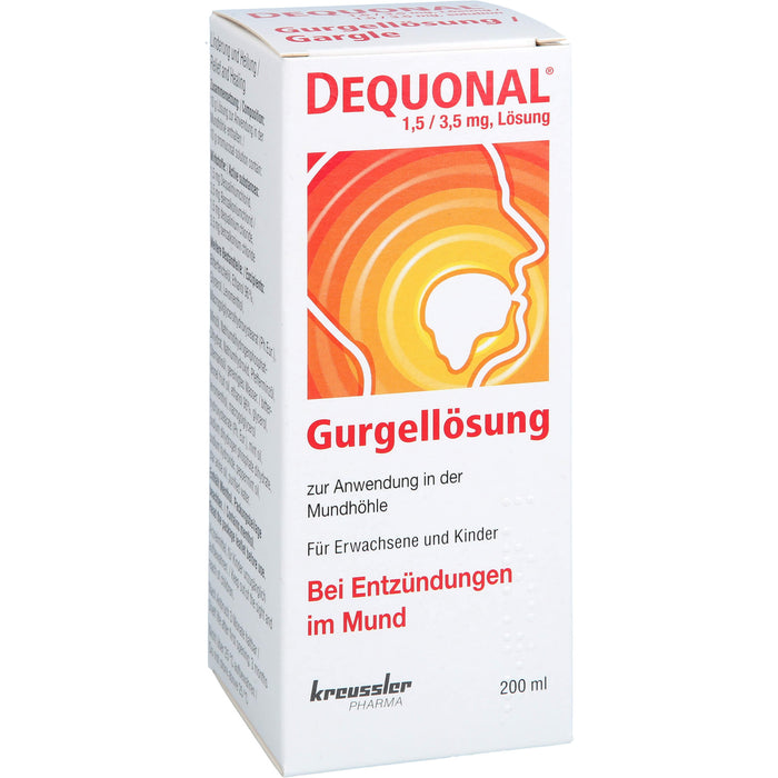 DEQUONAL Gurgellösung bei Entzündungen im Mund, 200 ml Lösung