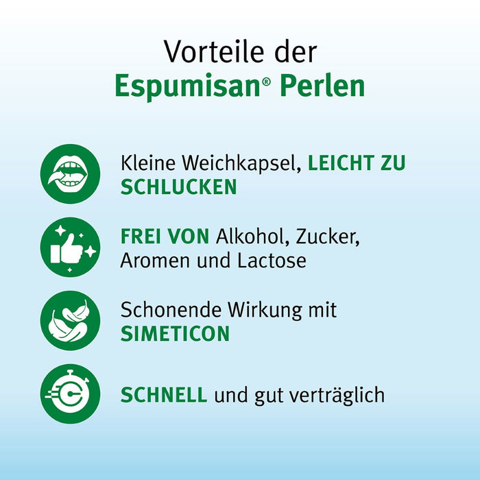 Espumisan Perlen Weichkapseln bei Blähungen und Völlegefühl, 100 pcs. Capsules
