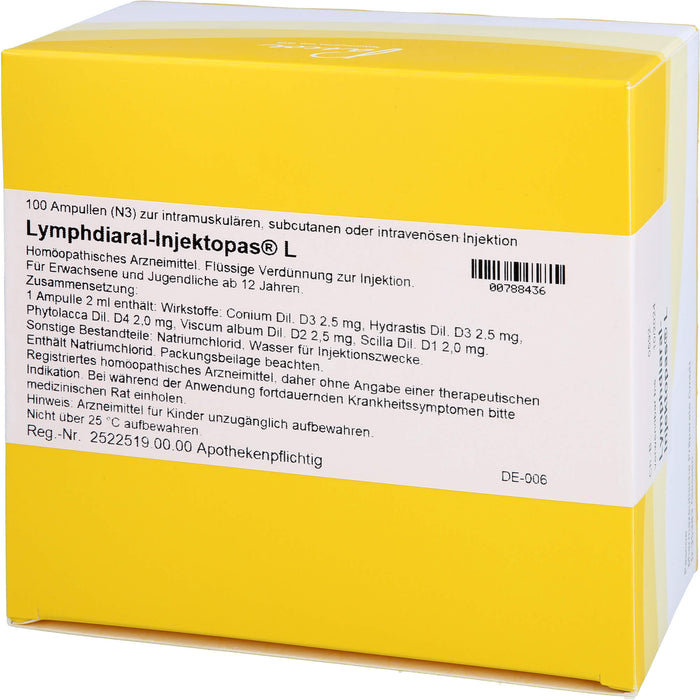 Lymphdiaral-Injektopas L, 100 pc Ampoules