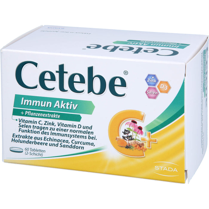 Cetebe Immun Aktiv Tabletten für eine normale Funktion des Immunsystems, 60 pc Tablettes