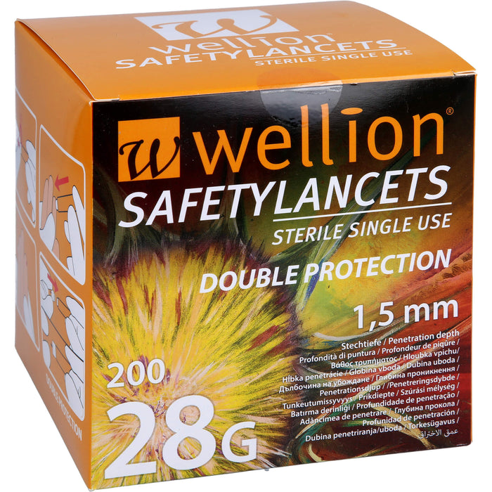 Wellion Safetylancets 28G Sicherheitseinmallanz, 200 St LAN