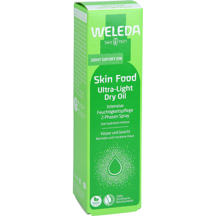 WELEDA Skin Food Ultra-Light Dry Oil sofortiger Glow & intensive Feuchtigkeit, 100 ml Oil