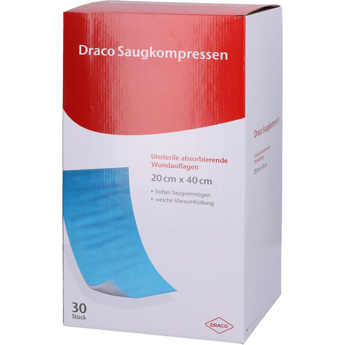 Saugkompressen unsteril 20x40cm Draco, 30 St KOM