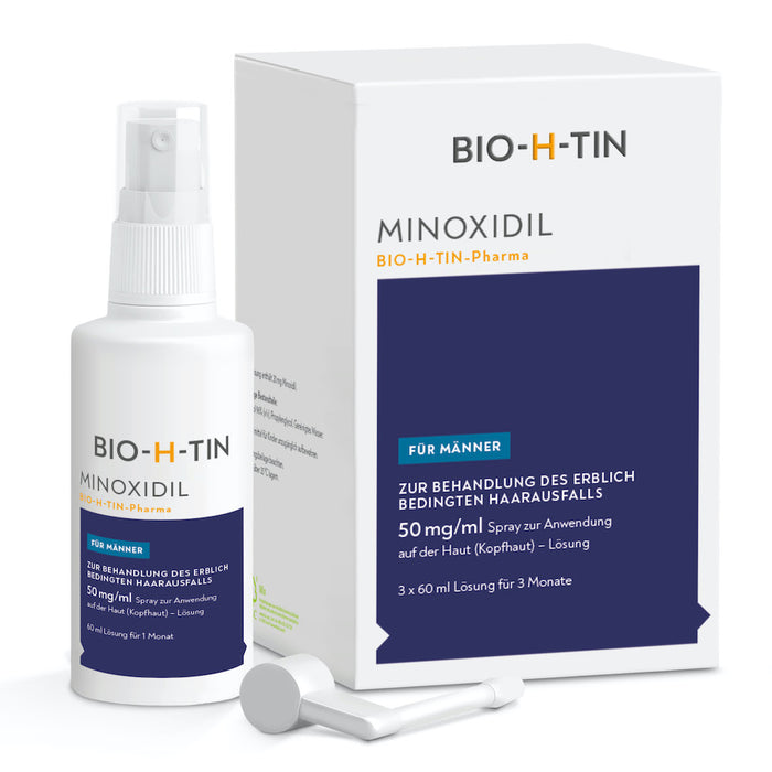 BIO-H-TIN Minoxidil Spray für Männer, 180 ml Lösung