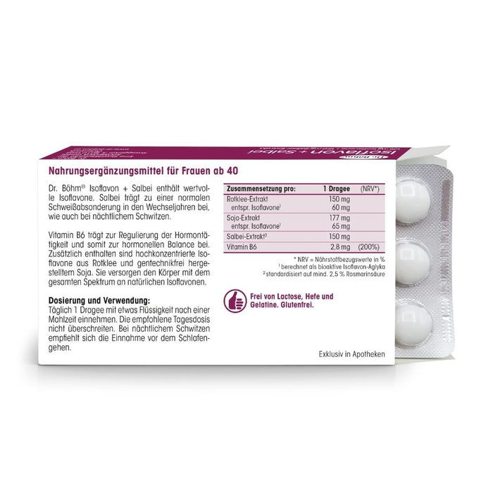 Dr. Böhm Isoflavon + Salbei, 30 pcs. Dragées