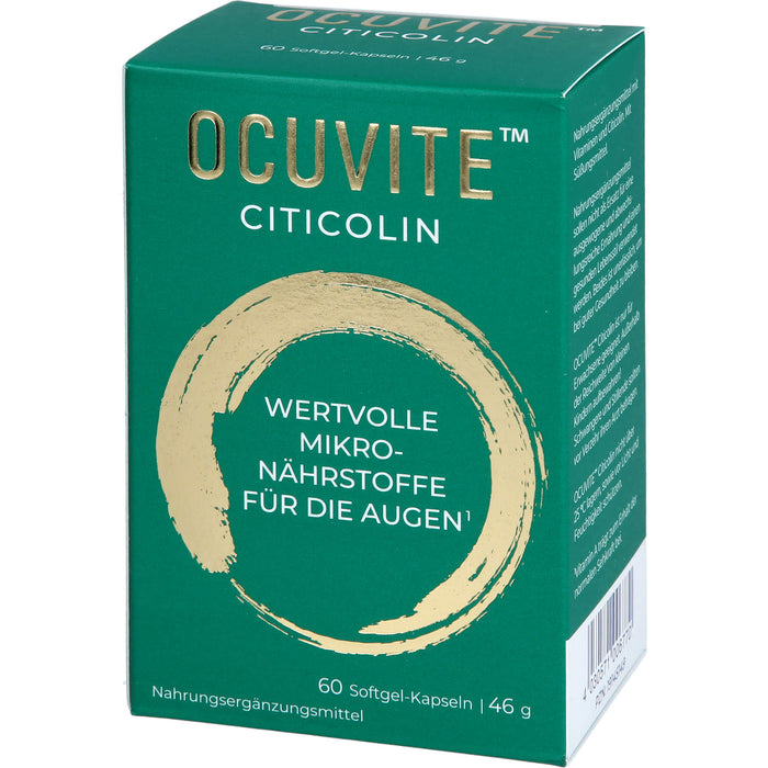 OCUVITE Citicolin Softgel-Kapseln wertvolle Mikronährstoffe für die Augen, 60 St. Kapseln