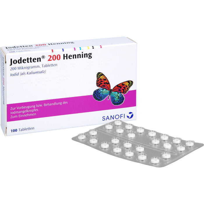 Jodetten  200 Henning, 200 Mikrogramm, Tabletten, 100 pcs. Tablets