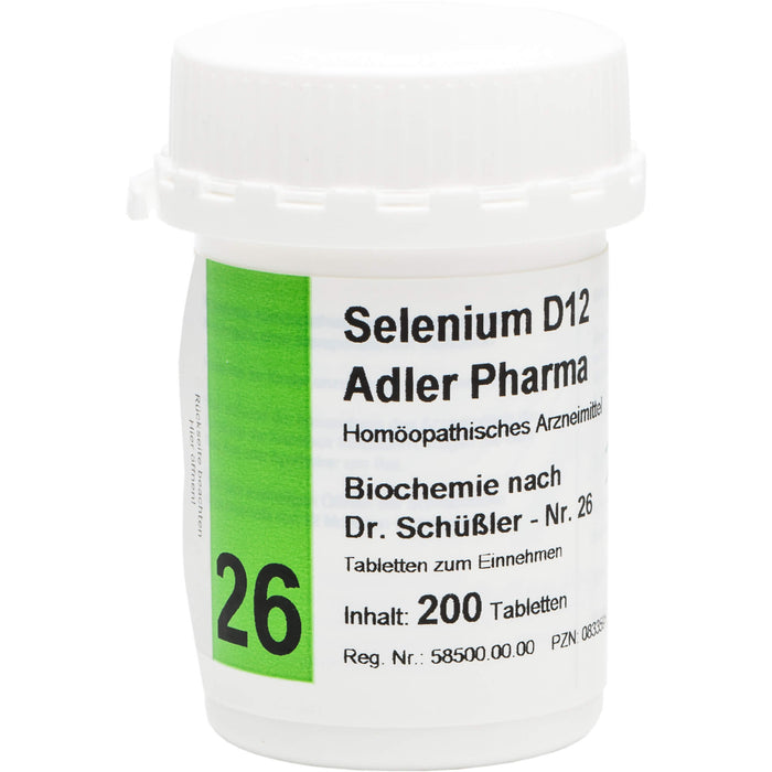 Adler Pharma Selenium D12 Biochemie nach Dr. Schüßler Nr. 26 Tabletten, 200 St. Tabletten