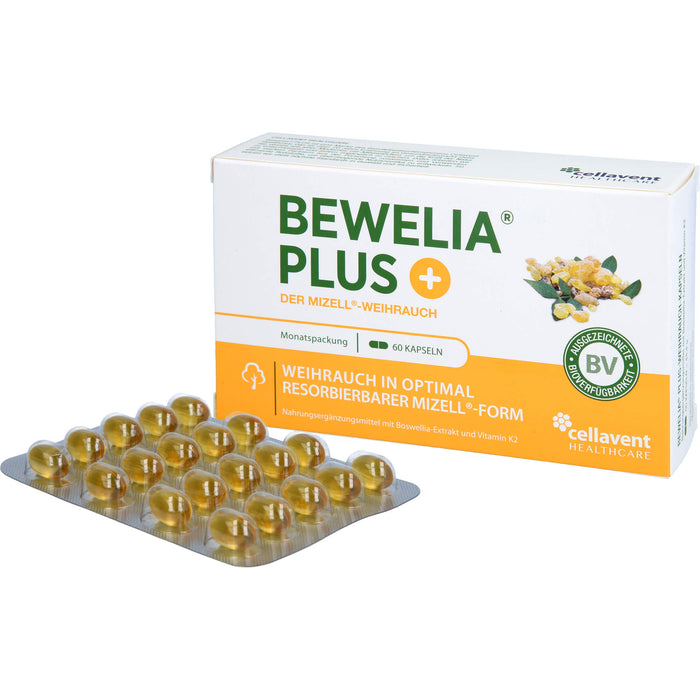 Bewelia Plus Weihrauchkapseln mit Vitamin K2, 60 pcs. Capsules