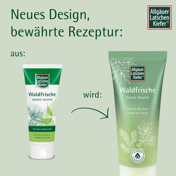 Allgäuer Latschen Kiefer Waldfrische Aroma-Dusche erfrischt die Haut und belebt die Sinne, 200 ml Cream