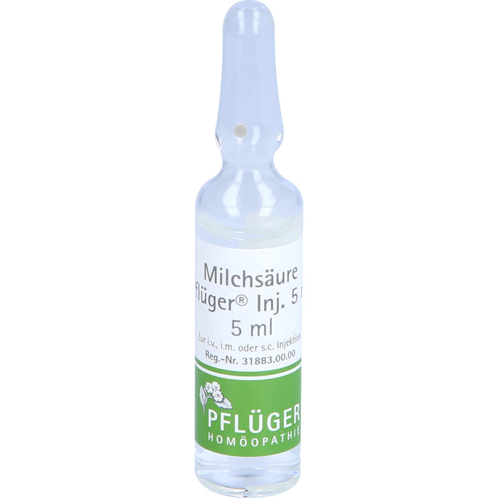 Milchsäure Pflüger Inj. 5 ml flüssige Verdünnung, 10 pcs. Ampoules