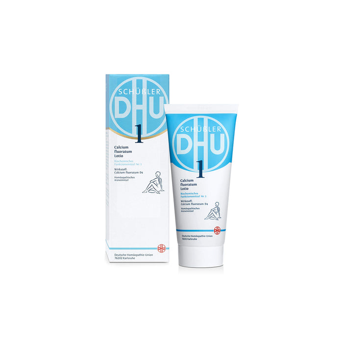 DHU Schüßler-Salz Nr. 1 Calcium fluoratum D4 – Das Mineralsalz des Bindegewebes, der Gelenke und Haut – das Original, 200 ml Lotion