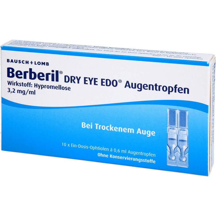 Berberil Dry Eye EDO Augentropfen bei trockenem Auge, 10 St. Einzeldosispipetten