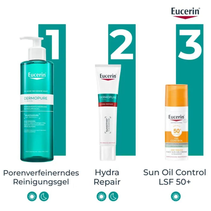 Eucerin Dermopure Hydra Repair Feuchtigkeitspflege für zu Akne neigende Haut, 40 ml Creme