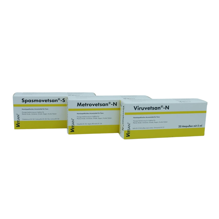 Viruvetsan N flüssige Verdünnung zur Injektion für Pferde, Rinder, Schweine, Schafe, Ziegen, Katzen und Hunde, 20 pc Ampoules