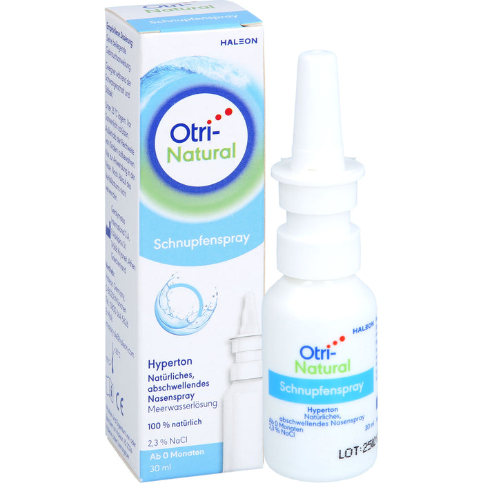 OtriNatural Schnupfenspray hypertones natürliches abschwellendes Meerwasserspray, 30 ml Solution