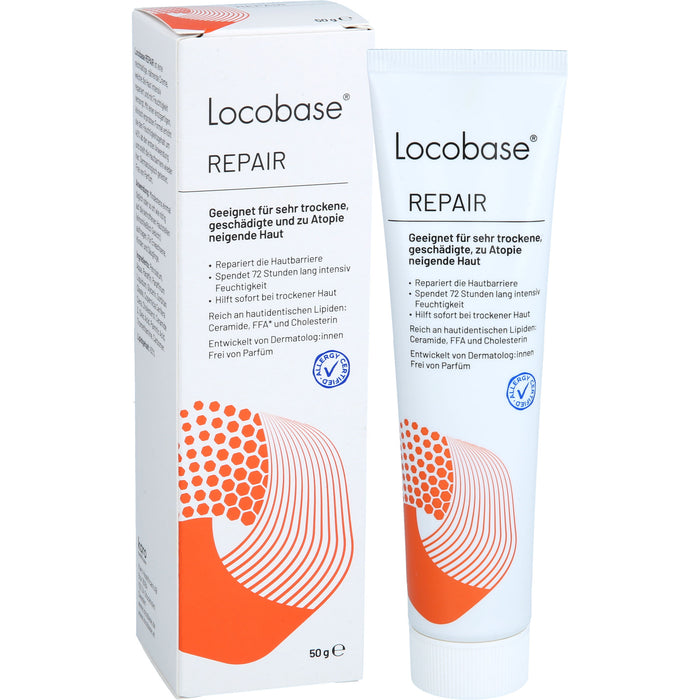 Locobase Repair Creme für sehr trockene, geschädigte, zu Atopie neigende Haut, 50 g Crème