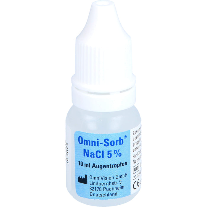 Omni-Sorb Augentropfen zur Entquellung von Hornhautödemen  und zur Wiederherstellung des osmotischen Hornhautgleichgewichts, 10 ml Solution