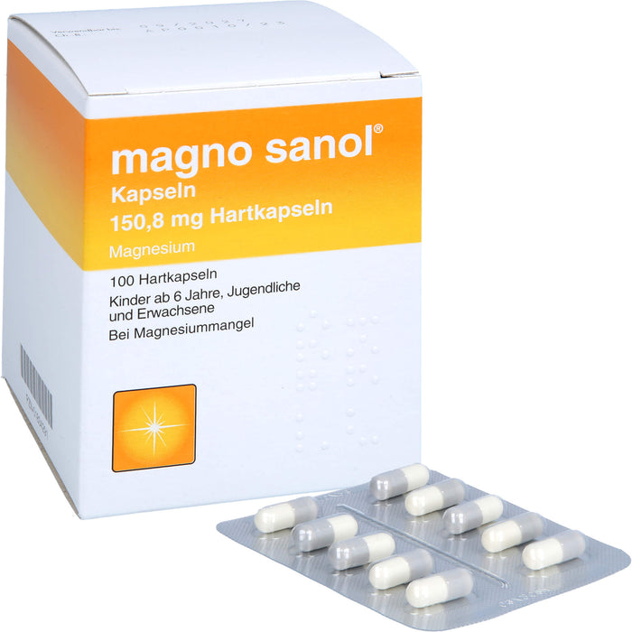 magno sanol Kapseln bei Magnesiummangel, 100 St. Kapseln