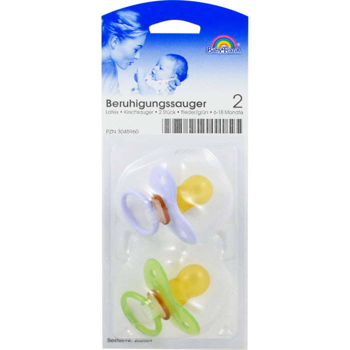 Kirschsauger Latex Gr.2 6-18 Monate flieder/grün, 2 St 