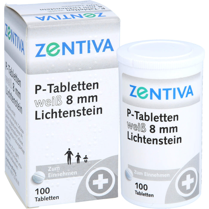 P-Tabletten weiß 8 mm Lichtenstein, 100 pcs. Tablets