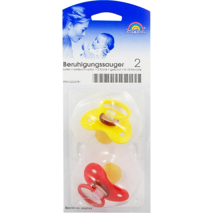 Sauger- Beruhig.Kieferorth.Latex 6-18Mon.gelb/rot, 2 St 