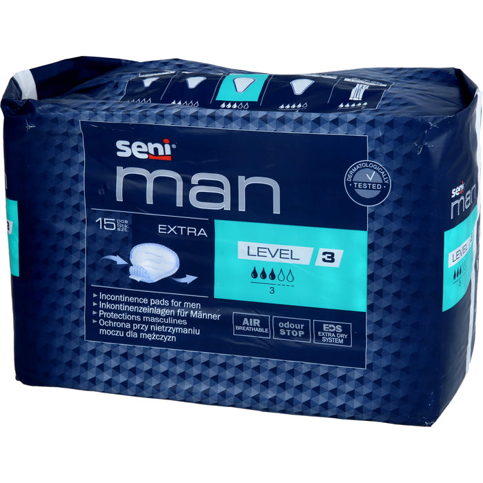 Seni Man Inkontinenzeinlagen für Männer Extra Level 3, 15 pcs. Insoles