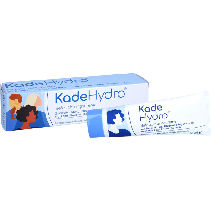 KadeHydro Befeuchtungscreme zur Befeuchtung, Pflege und Regeneration der Haut im äußeren Intimbereich, 50 ml Crème